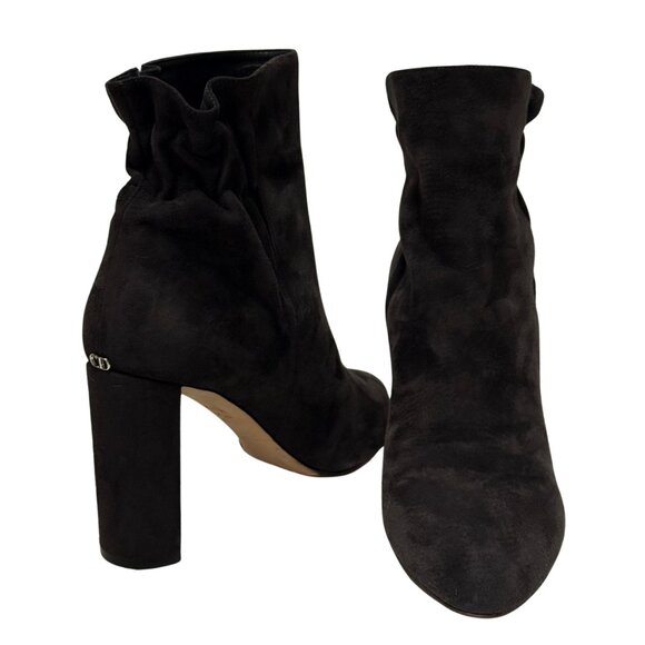 $1140 Dior grey charcoal suede pleats low boots size 11 / 41 - Picture 3 of 6